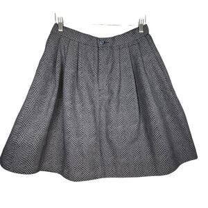 Levi’s Women’s Navy Gray Cotton Wool Blend Pleated Pocket Twee Academia Skirt 31